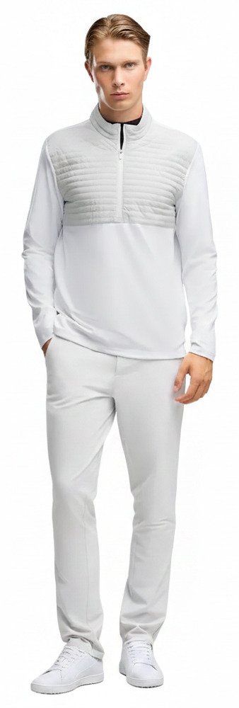 Puma Cloudspun Tech Hybrid 1/2 Zip pánska bunda, white glow/platino grey