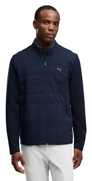Puma Cloudspun Fleece Hybrid pánska bunda, deep navy