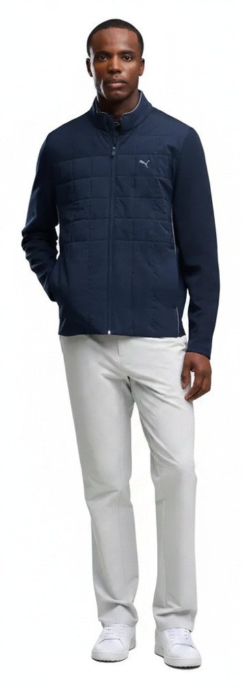 Puma Cloudspun Fleece Hybrid pánska bunda, deep navy