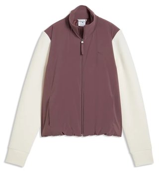 Puma Cloudspun Fleece Hybrid dámska bunda, rich cocoa/warm white