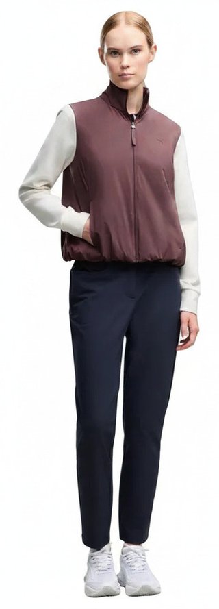Puma Cloudspun Fleece Hybrid dámska bunda, rich cocoa/warm white