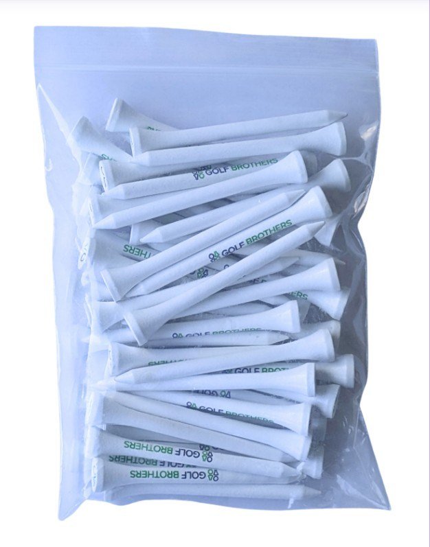 Golf Brothers Tees (bambus), biele, 70mm, 50ks