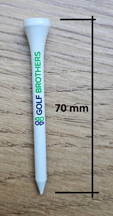 Golf Brothers Tees (bambus), biele, 70mm, 50ks