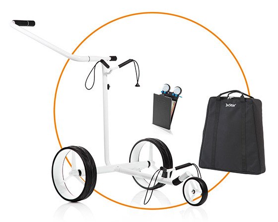 JuStar White Incl. scorecard holder and carry bag STAR-TC elektrický vozík, biely
