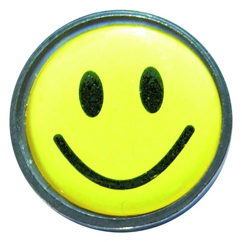 Longridge Flat Ballmarker, žltý Smiley