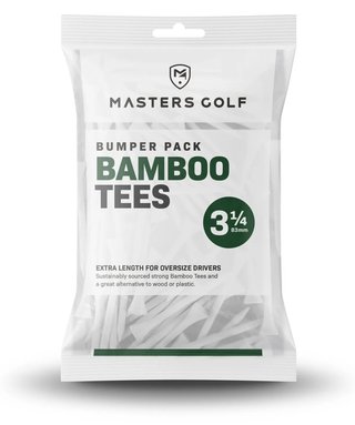 Masters Golf Bamboo Tees 83 mm (3 1/4"), Bumper Bag 85 tíčok, biele