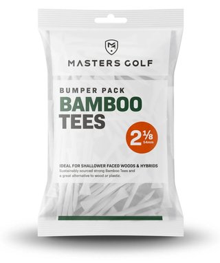 Masters Golf Bamboo Tees 54 mm (2 1/8"), Bumper Bag 130 tíčok, biele