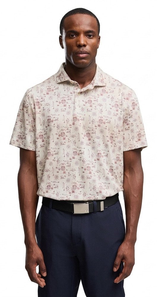 Puma Cloudspun Coastal Claret pánske polo, birch