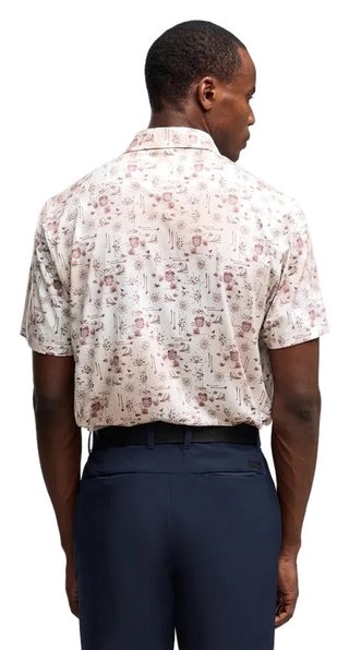 Puma Cloudspun Coastal Claret pánske polo, birch