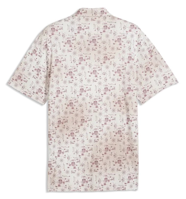 Puma Cloudspun Coastal Claret pánske polo, birch