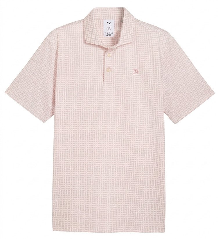 Puma X Arnold Palmer MATTR Geo pánske polo, alpine snow/rose glow
