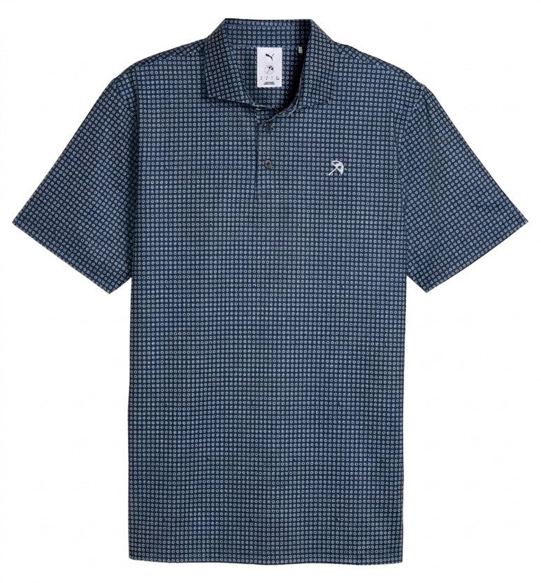Puma X Arnold Palmer MATTR Geo pánske polo, deep navy/lemon butter