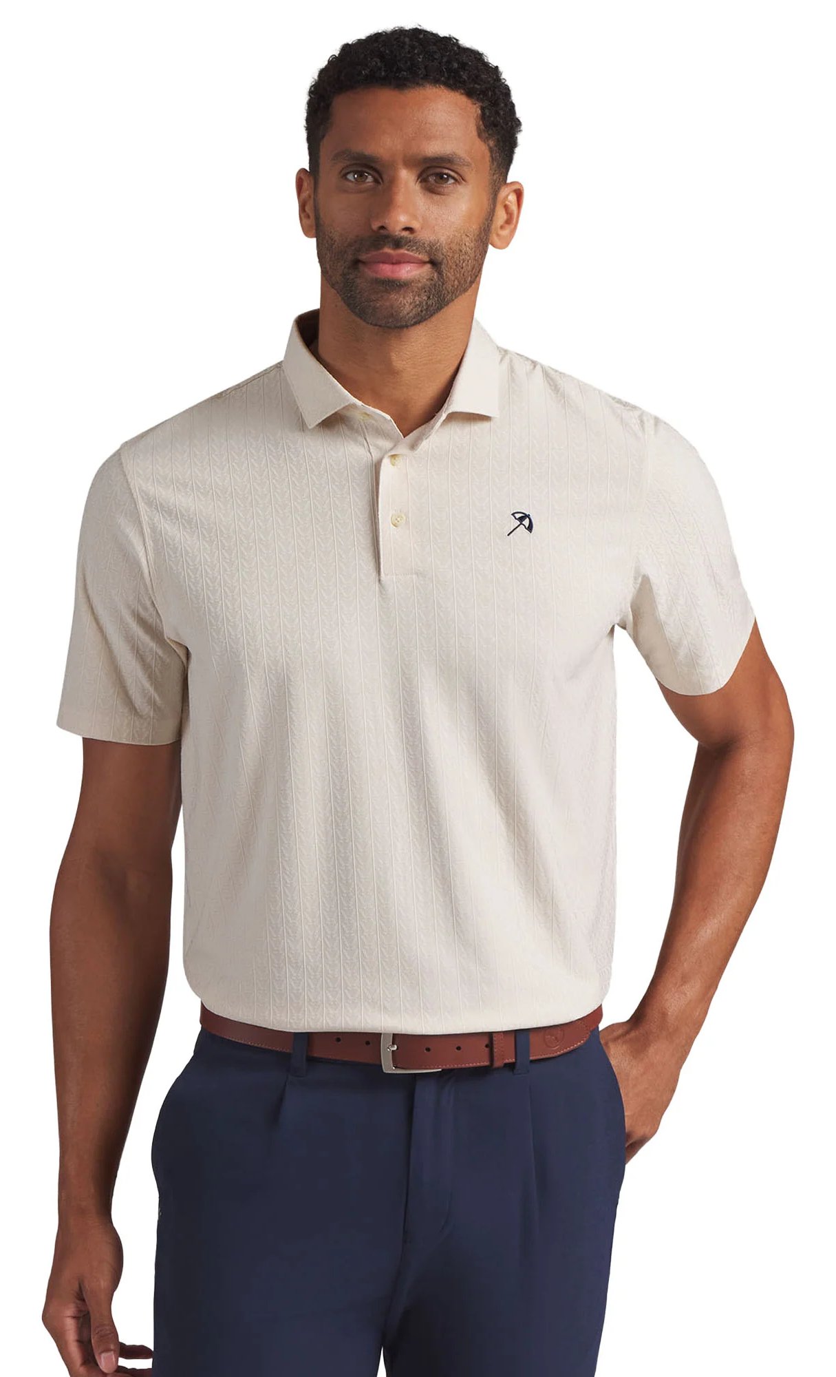 Puma X Arnold Palmer Jacquard pánske polo, alpine snow