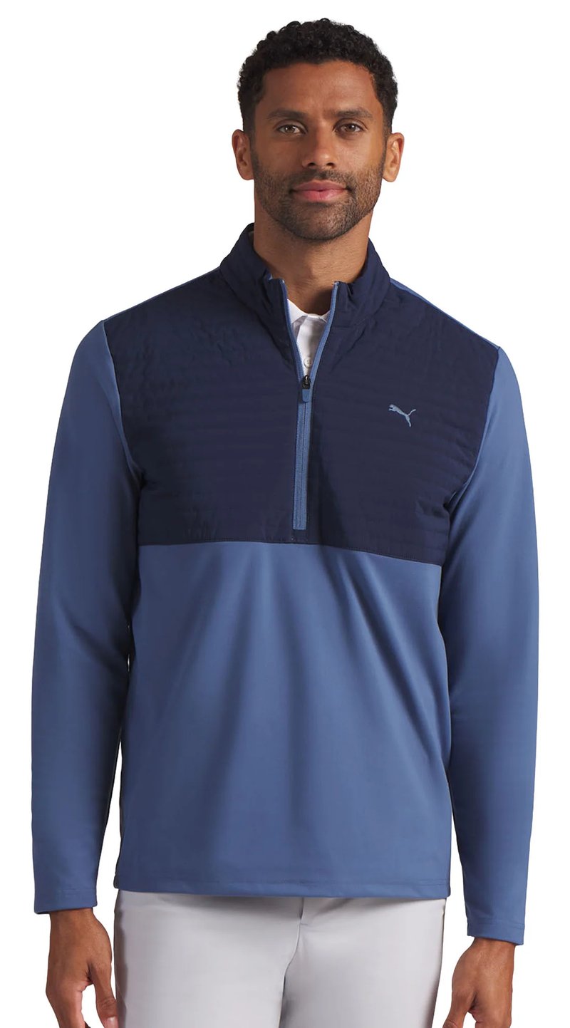 Puma Cloudspun Tech Hybrid 1/2-Zip pánska mikina, deep navy