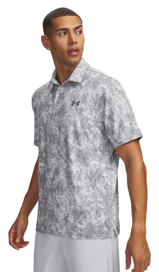 Under Armour Playoff 3.0 Printed pánske polo, sivé