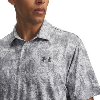 Under Armour Playoff 3.0 Printed pánske polo, sivé