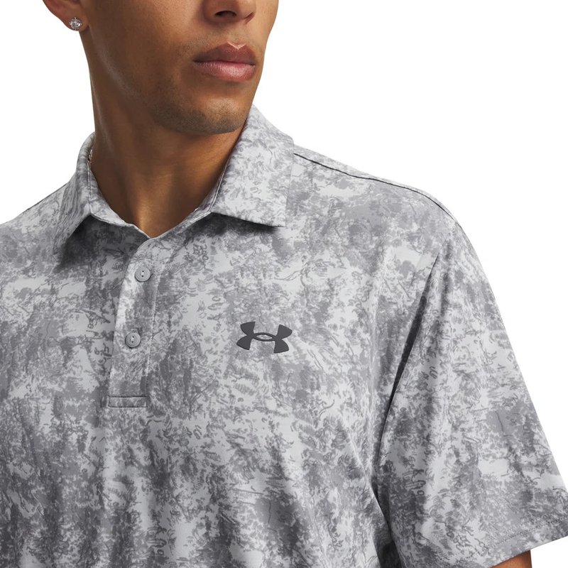 Under Armour Playoff 3.0 Printed pánske polo, sivé