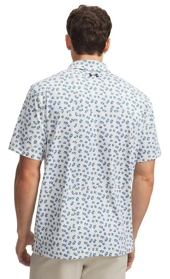 Under Armour Playoff 3.0 Printed pánske polo, biele