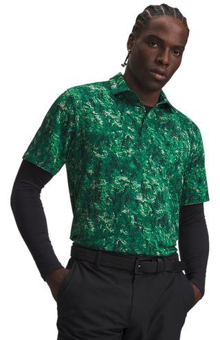 Under Armour Playoff 3.0 Printed pánske polo, zelené