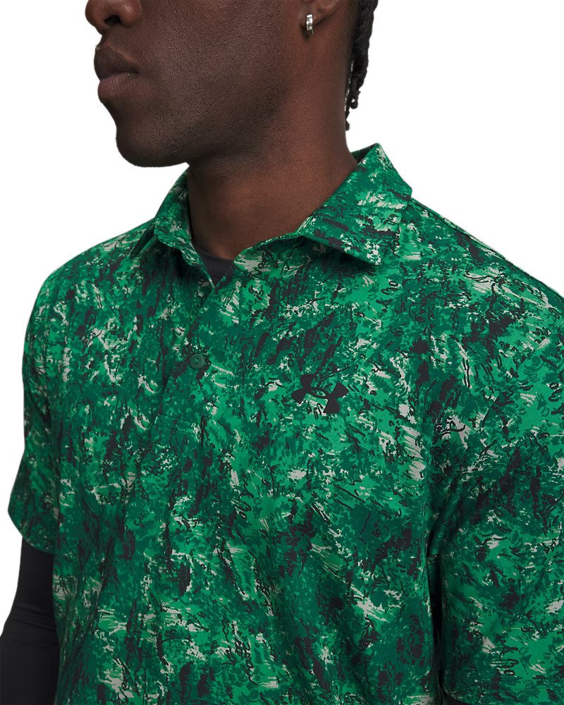 Under Armour Playoff 3.0 Printed pánske polo, zelené
