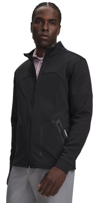 Under Armour Drive Pro Hybrid FZ pánska mikina, čierna/biela