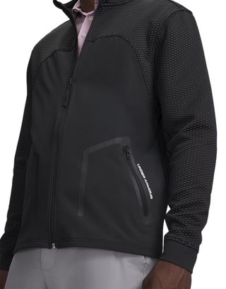 Under Armour Drive Pro Hybrid FZ pánska mikina, čierna/biela
