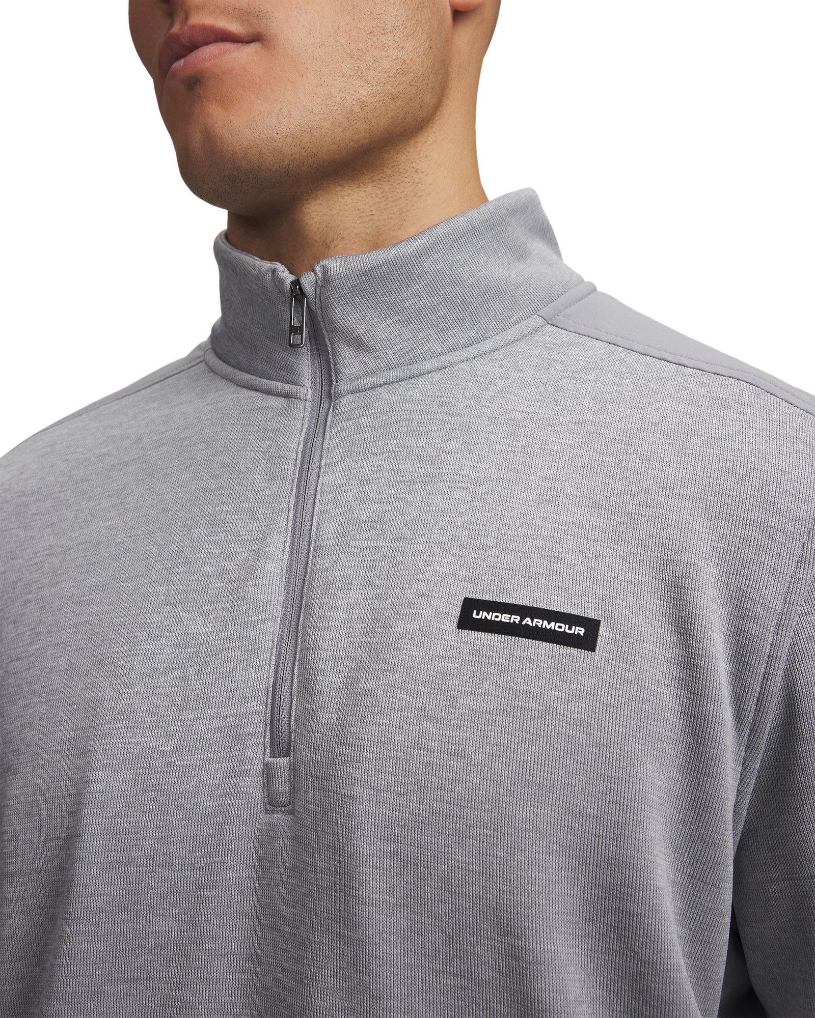 Under Armour Sweaterfleece Hybrid HZ pánska mikina, sivá