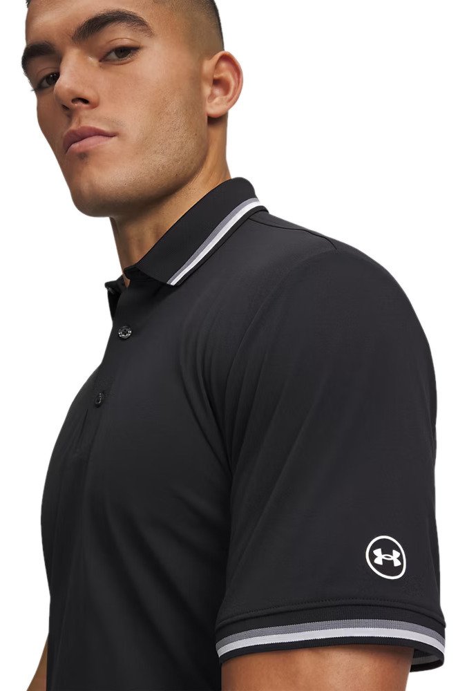Under Armour ArmourDry Rib pánske polo, čierne