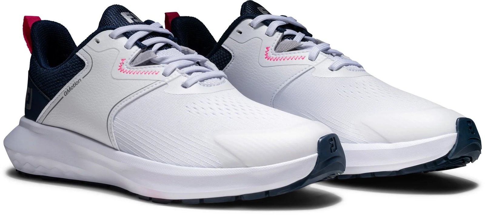 FootJoy Qmotion dámske golfové topánky, biela/modrá/ružová