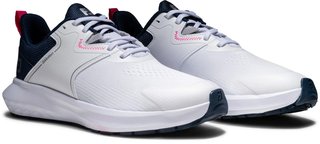 FootJoy Qmotion dámske golfové topánky, biela/modrá/ružová