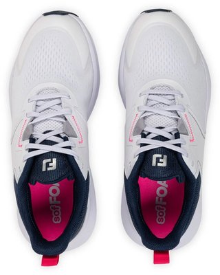 FootJoy Qmotion dámske golfové topánky, biela/modrá/ružová