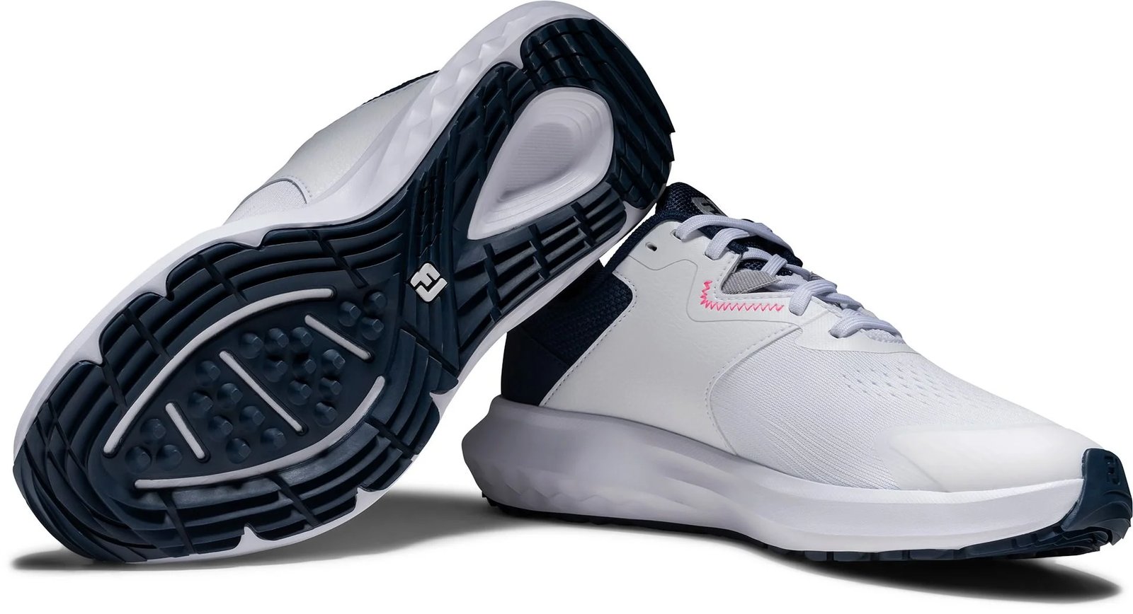 FootJoy Qmotion dámske golfové topánky, biela/modrá/ružová