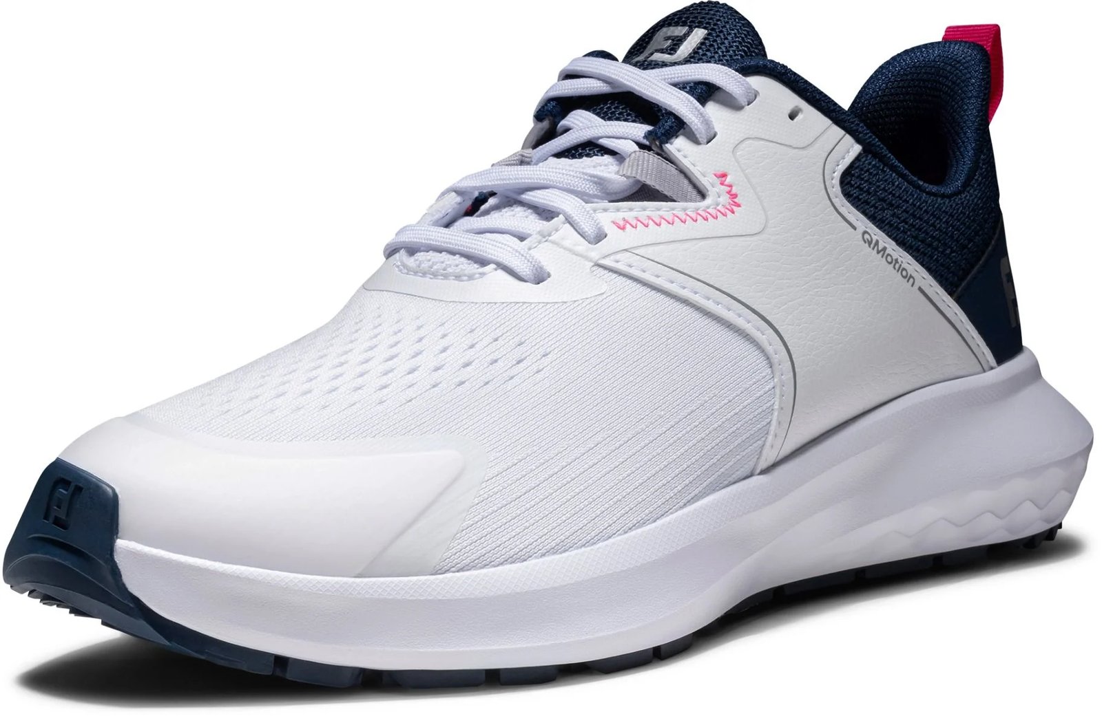 FootJoy Qmotion dámske golfové topánky, biela/modrá/ružová