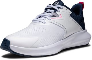 FootJoy Qmotion dámske golfové topánky, biela/modrá/ružová