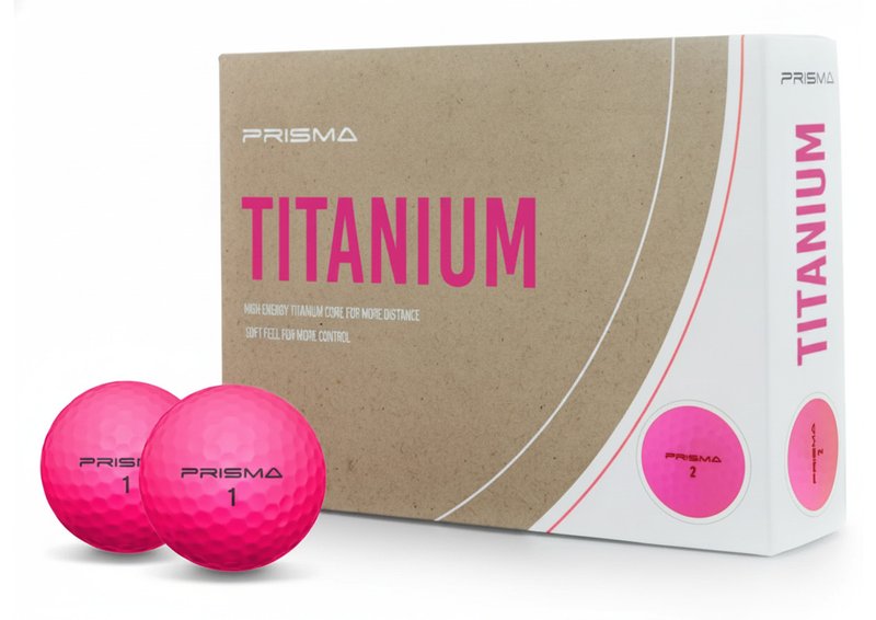 Prisma Titanium golfové loptičky (12 loptičiek), ružové