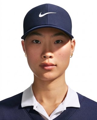 Nike Rise unisex golfová šiltovka, tmavomodrá/biela