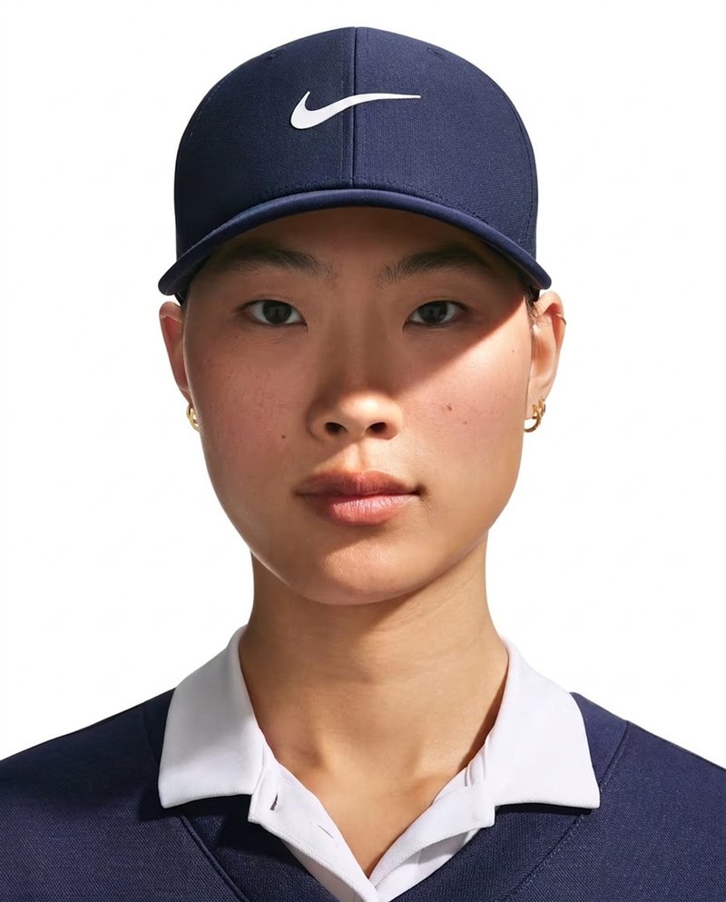 Nike Rise unisex golfová šiltovka, tmavomodrá/biela