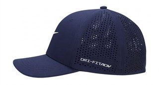 Nike Rise unisex golfová šiltovka, tmavomodrá/biela