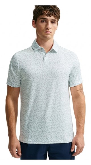 Nike Velocity Micro Print pánske polo, jade horizon/biele