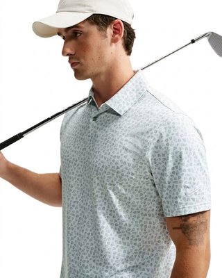 Nike Velocity Micro Print pánske polo, jade horizon/biele