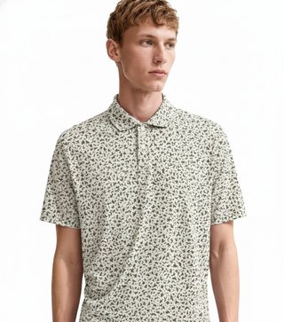 Nike Par Microprint Birds pánske polo, light orewood brown