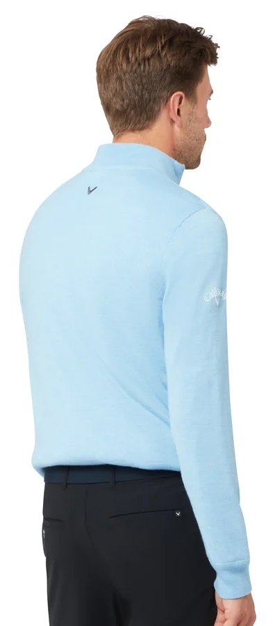 Callaway Windstopper 1/4-Zip pánsky sveter, dark cerulean heather