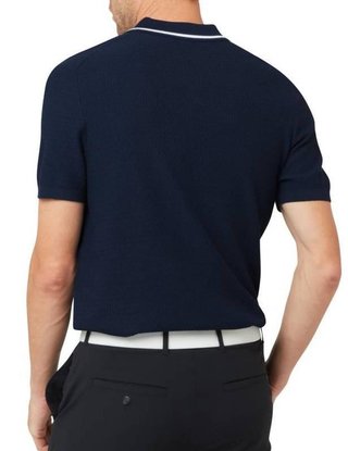 Callaway Textured sweater pánske polo, peacoat