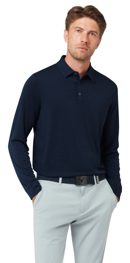 Callaway Soft Touch Long Sleeve pánske polo, peacoat