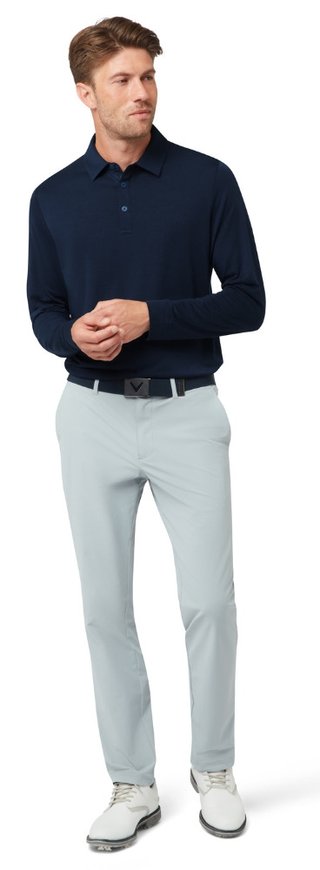 Callaway Soft Touch Long Sleeve pánske polo, peacoat