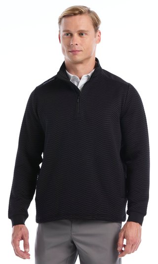 Callaway Chev Jacquard pánsky sveter, caviar