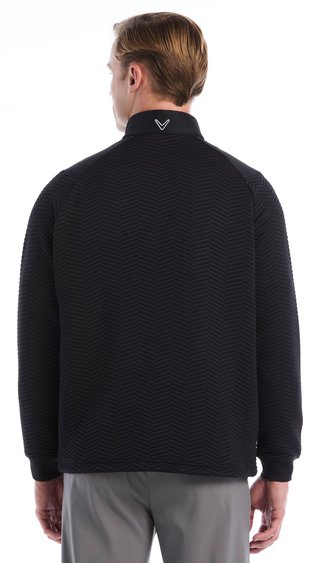 Callaway Chev Jacquard pánsky sveter, caviar