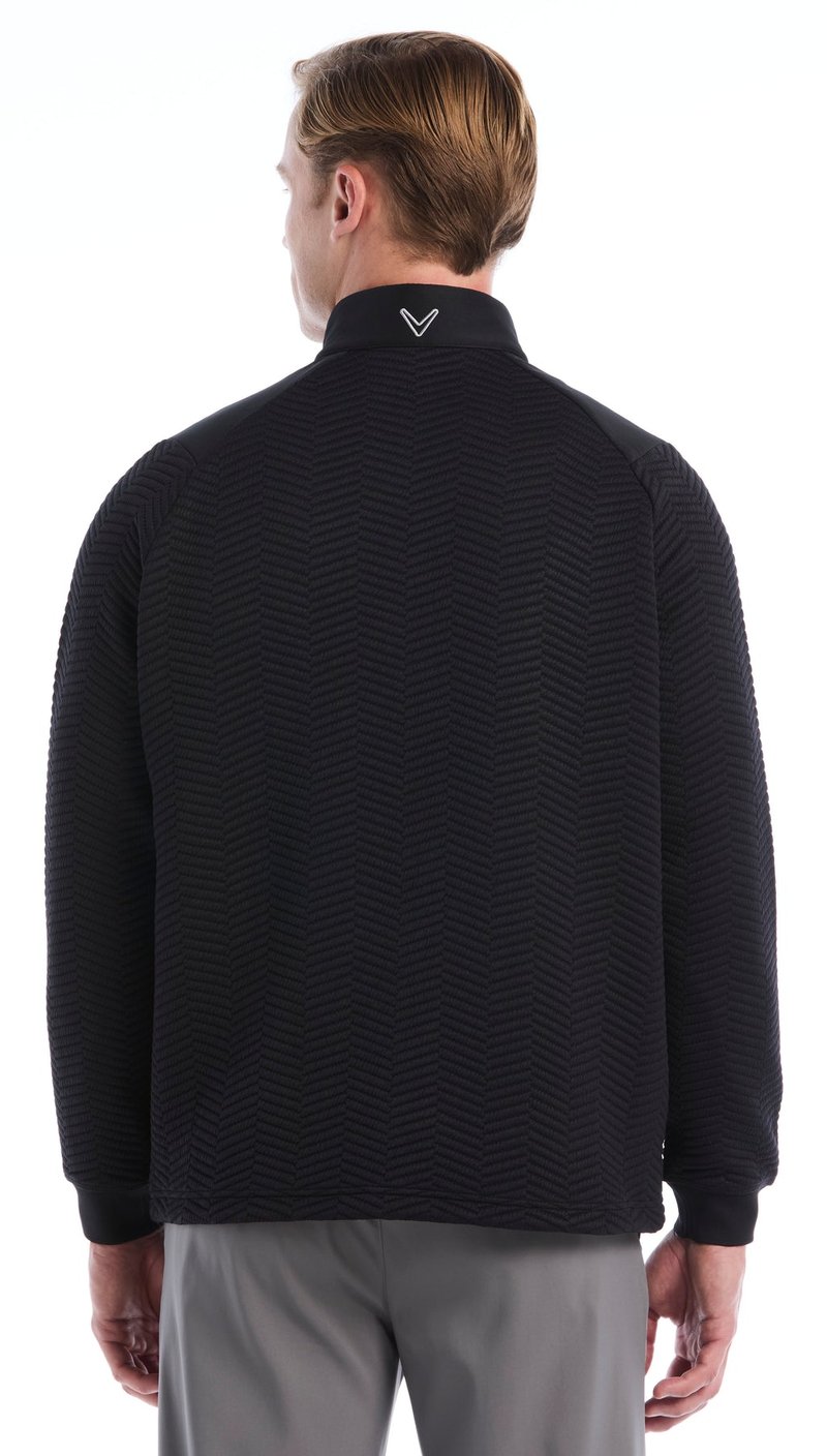Callaway Chev Jacquard pánsky sveter, caviar