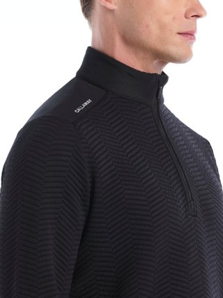 Callaway Chev Jacquard pánsky sveter, caviar