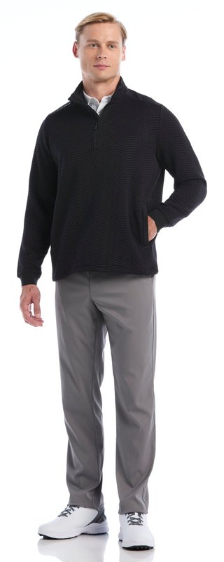 Callaway Chev Jacquard pánsky sveter, caviar